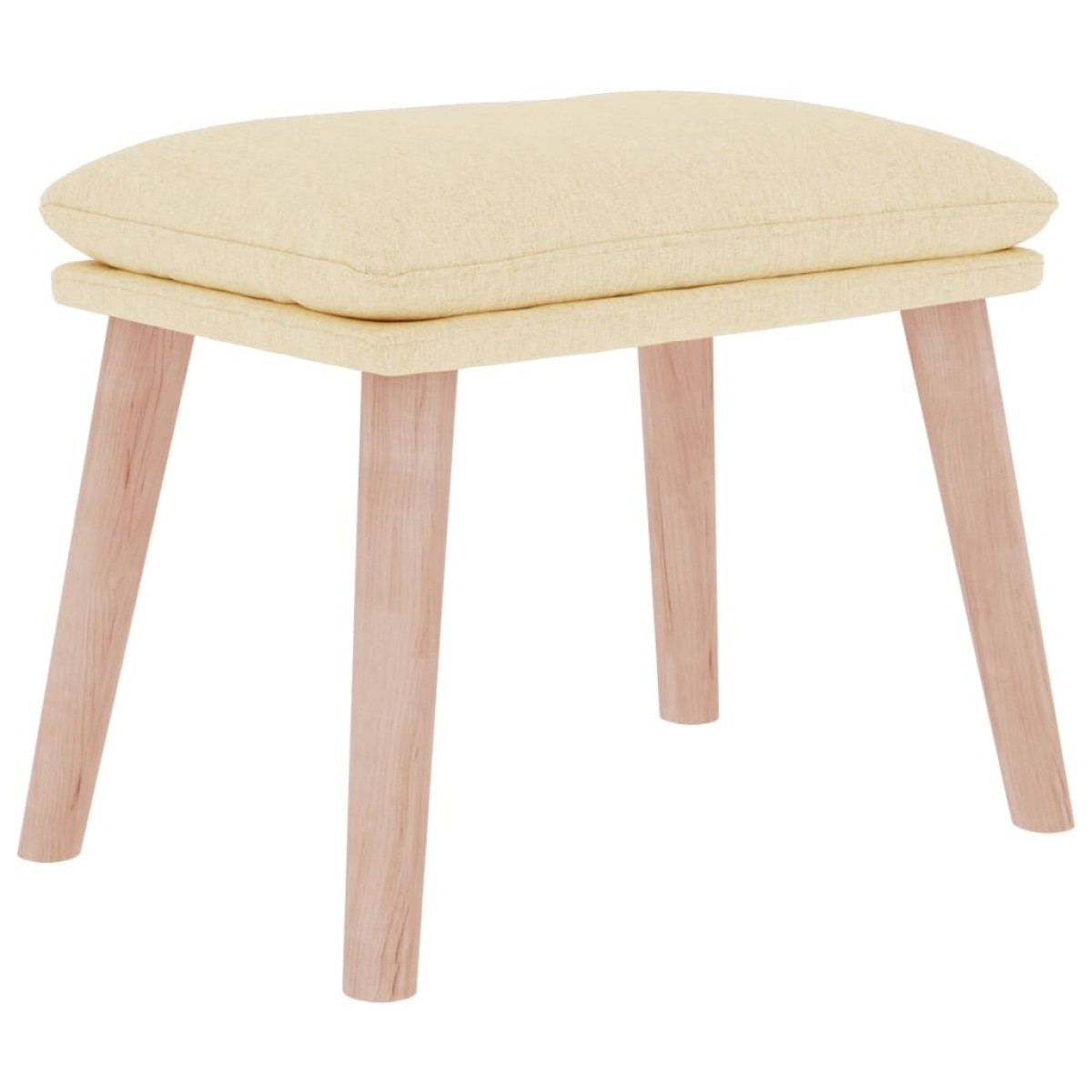 vidaXL Υποπόδιο Κρεμ 45 x 29,5 x 35 εκ. Υφασμάτινο