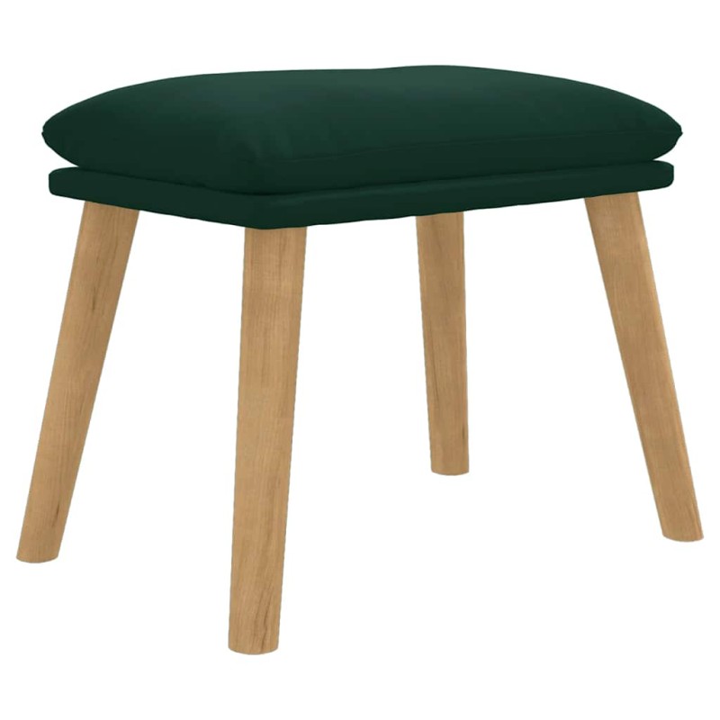 vidaXL Υποπόδιο Σκούρο Πράσινο 45x29,5x35 εκ. Βελούδινο