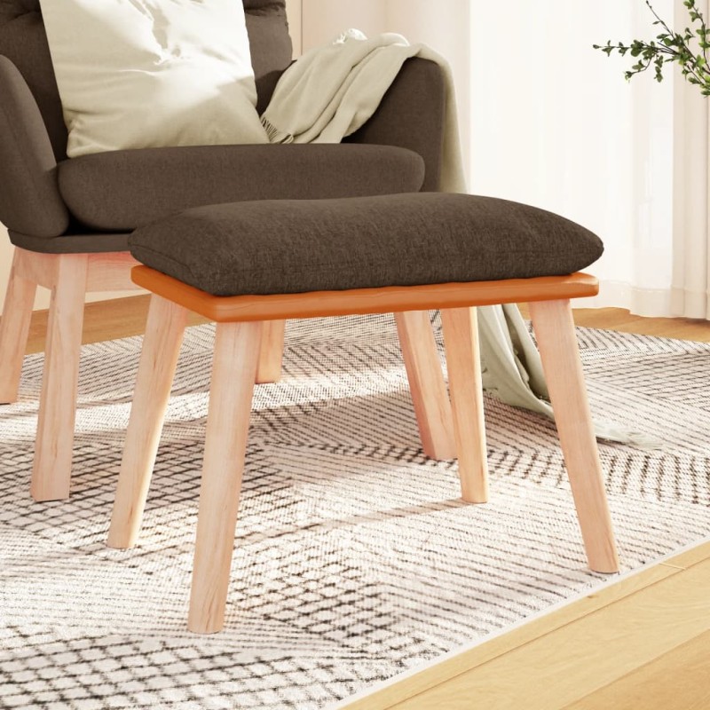 vidaXL Υποπόδιο Καφέ 45x29,5x35 εκ. Ύφασμα & Συνθετικό Δέρμα