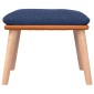 vidaXL Υποπόδιο Μπλε 45x29,5x35 εκ. Ύφασμα & Συνθετικό Δέρμα