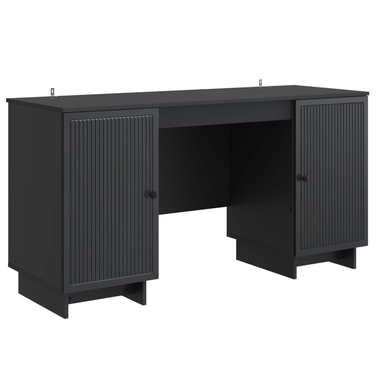 vidaXL Γραφείο Μαύρο Επεξεργασμένο Ξύλο 142,5 x 50 x 75 εκ.