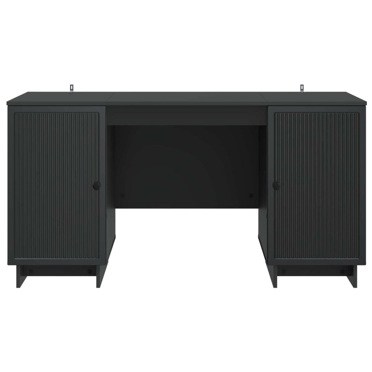 vidaXL Γραφείο Μαύρο Επεξεργασμένο Ξύλο 142,5 x 50 x 75 εκ.