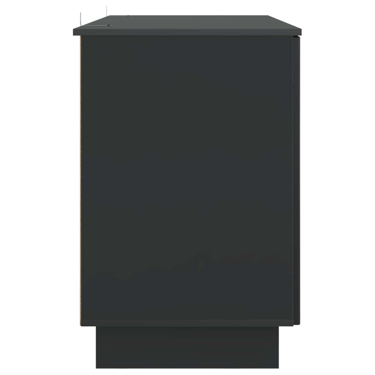 vidaXL Γραφείο Μαύρο Επεξεργασμένο Ξύλο 142,5 x 50 x 75 εκ.