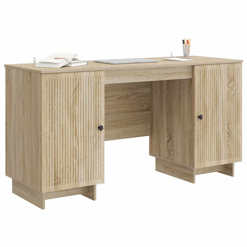 vidaXL Γραφείο Sonoma Δρυς Επεξεργασμένο Ξύλο 142,5 x 50 x 75 εκ.