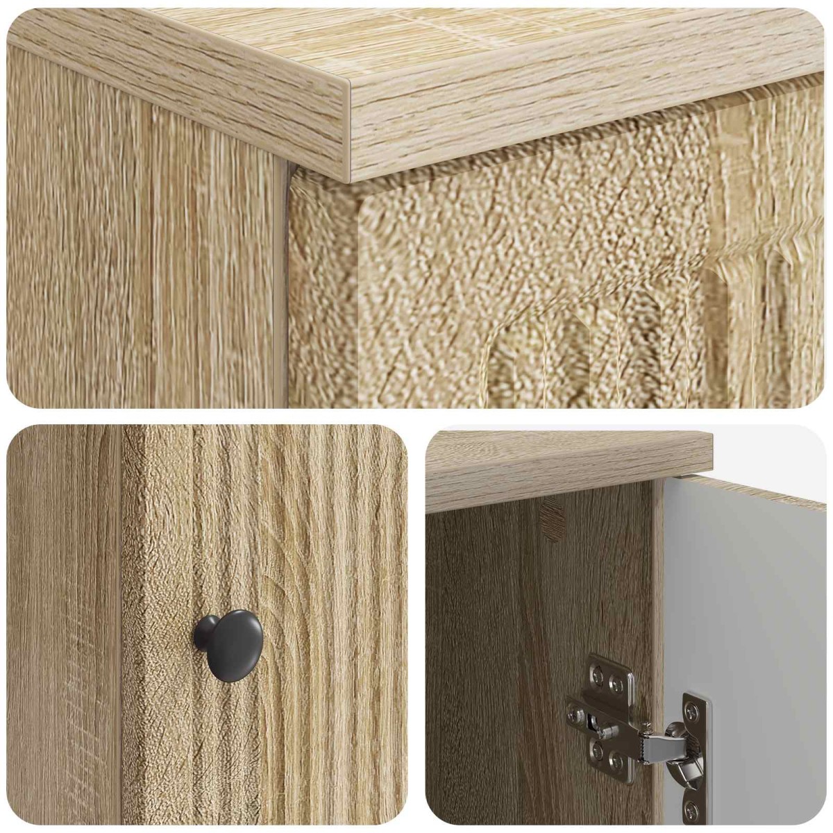 vidaXL Γραφείο Sonoma Δρυς Επεξεργασμένο Ξύλο 142,5 x 50 x 75 εκ.