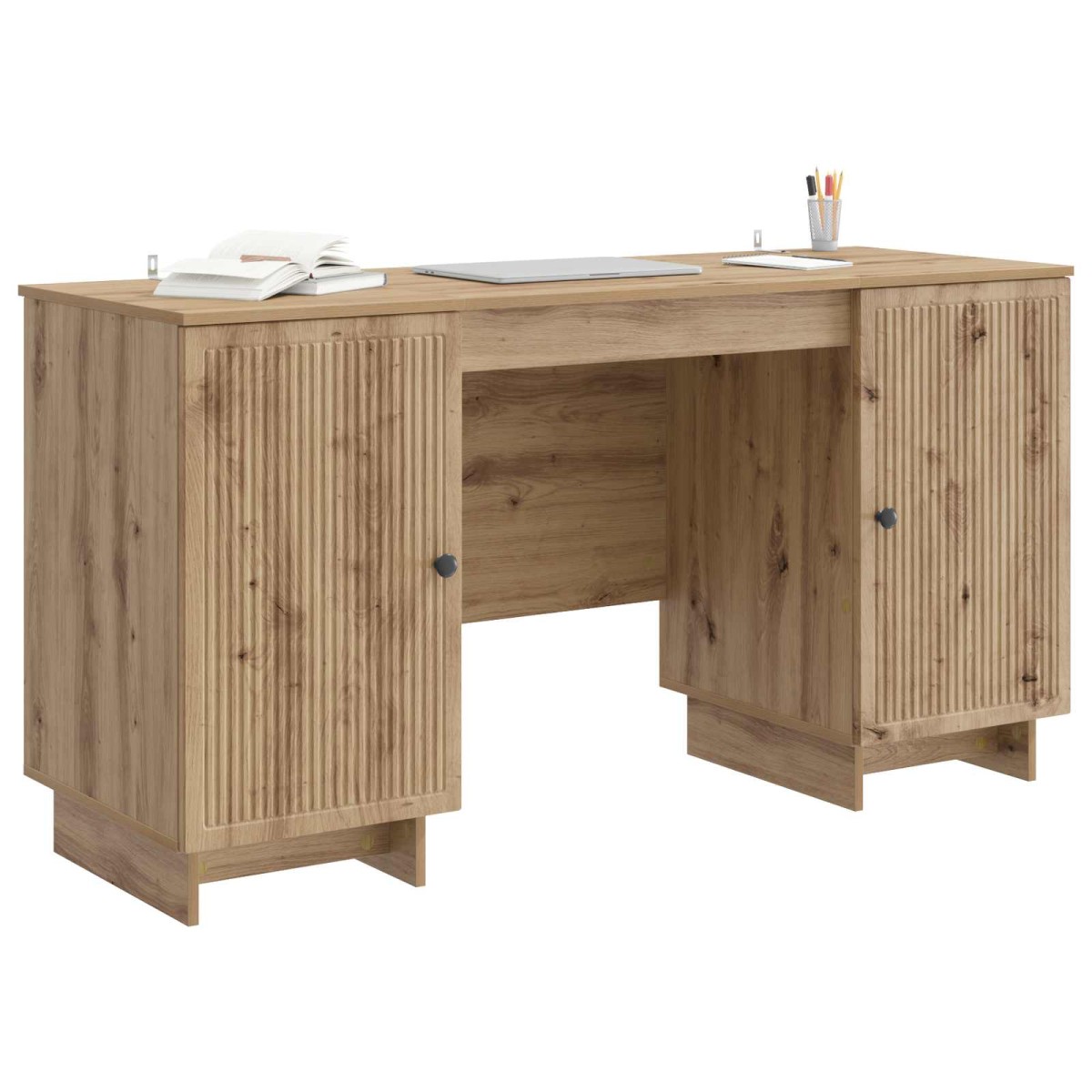 vidaXL Γραφείο Artisan Δρυς Επεξεργασμένο Ξύλο 142,5 x 50 x 75 εκ.