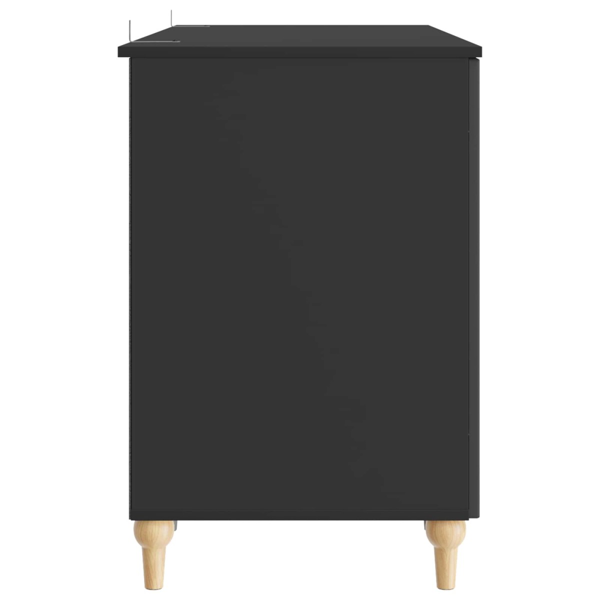 vidaXL Γραφείο Μαύρο 142,5 x 50 x 75 εκ. Επεξεργασμένο Ξύλο