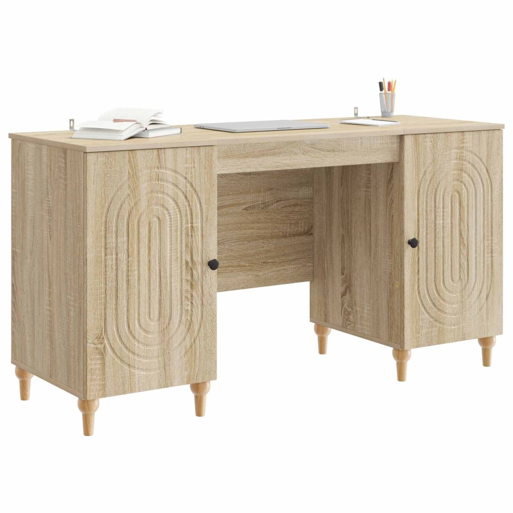 vidaXL Γραφείο Sonoma 142,5 x 50 x 75 εκ. Επεξεργασμένο Ξύλο