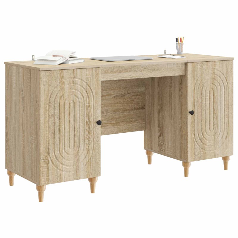 vidaXL Γραφείο Sonoma 142,5 x 50 x 75 εκ. Επεξεργασμένο Ξύλο