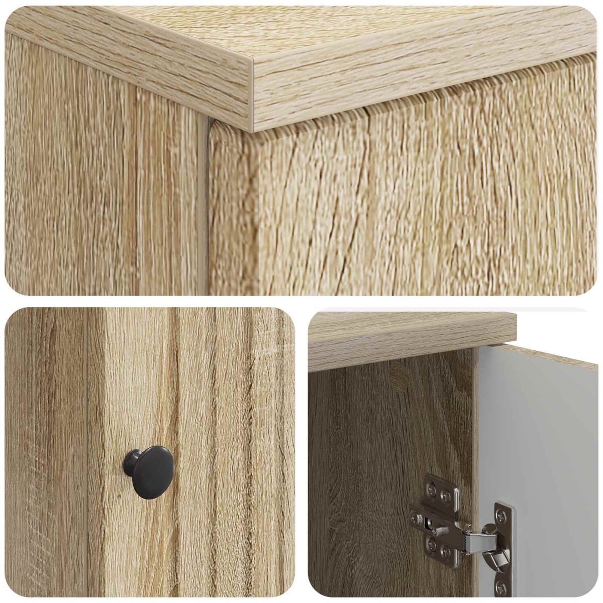 vidaXL Γραφείο Sonoma 142,5 x 50 x 75 εκ. Επεξεργασμένο Ξύλο