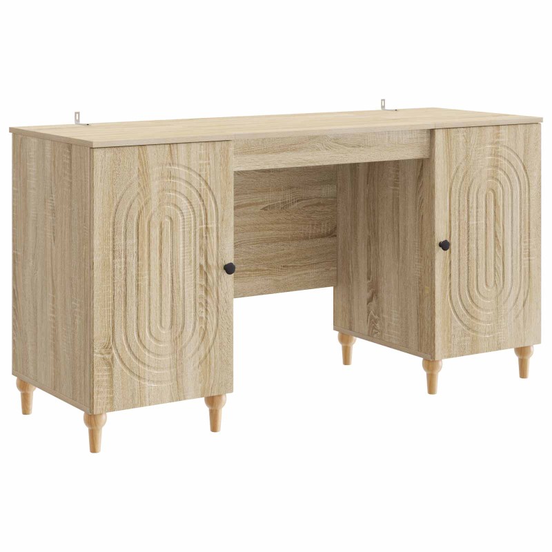 vidaXL Γραφείο Sonoma 142,5 x 50 x 75 εκ. Επεξεργασμένο Ξύλο