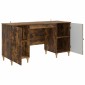 vidaXL Γραφείο Καπνισμένο Ξύλο Δρυός 142,5 x 50 x 75 εκ.