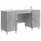 vidaXL Γραφείο Γκρι Sonoma 142,5 x 50 x 75 εκ. Επεξεργασμένο Ξύλο