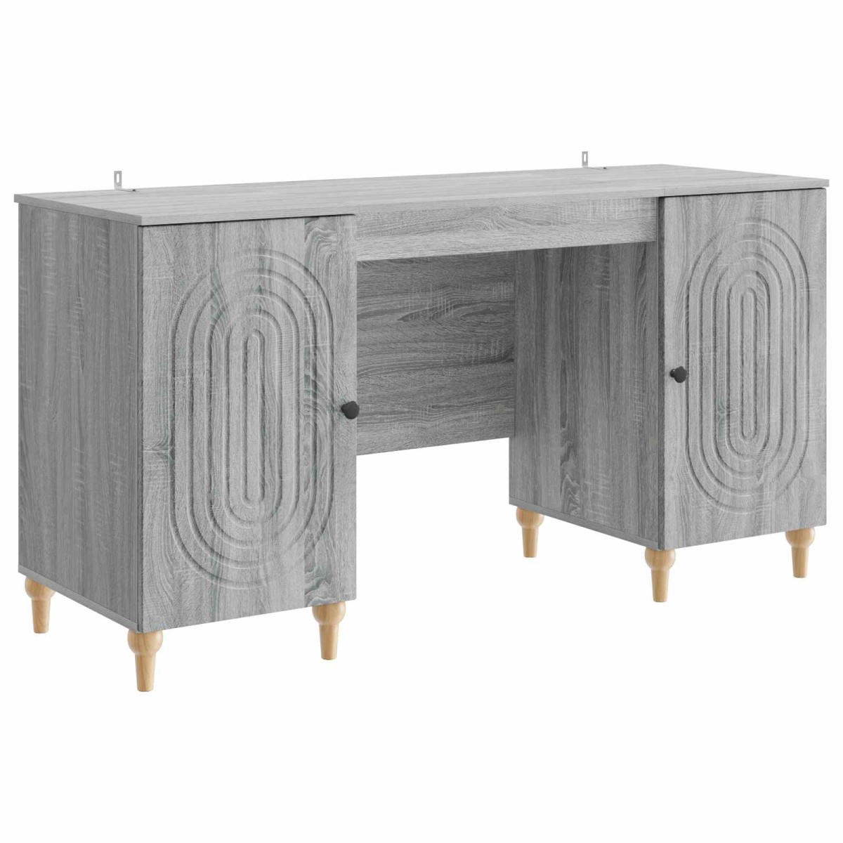 vidaXL Γραφείο Γκρι Sonoma 142,5 x 50 x 75 εκ. Επεξεργασμένο Ξύλο