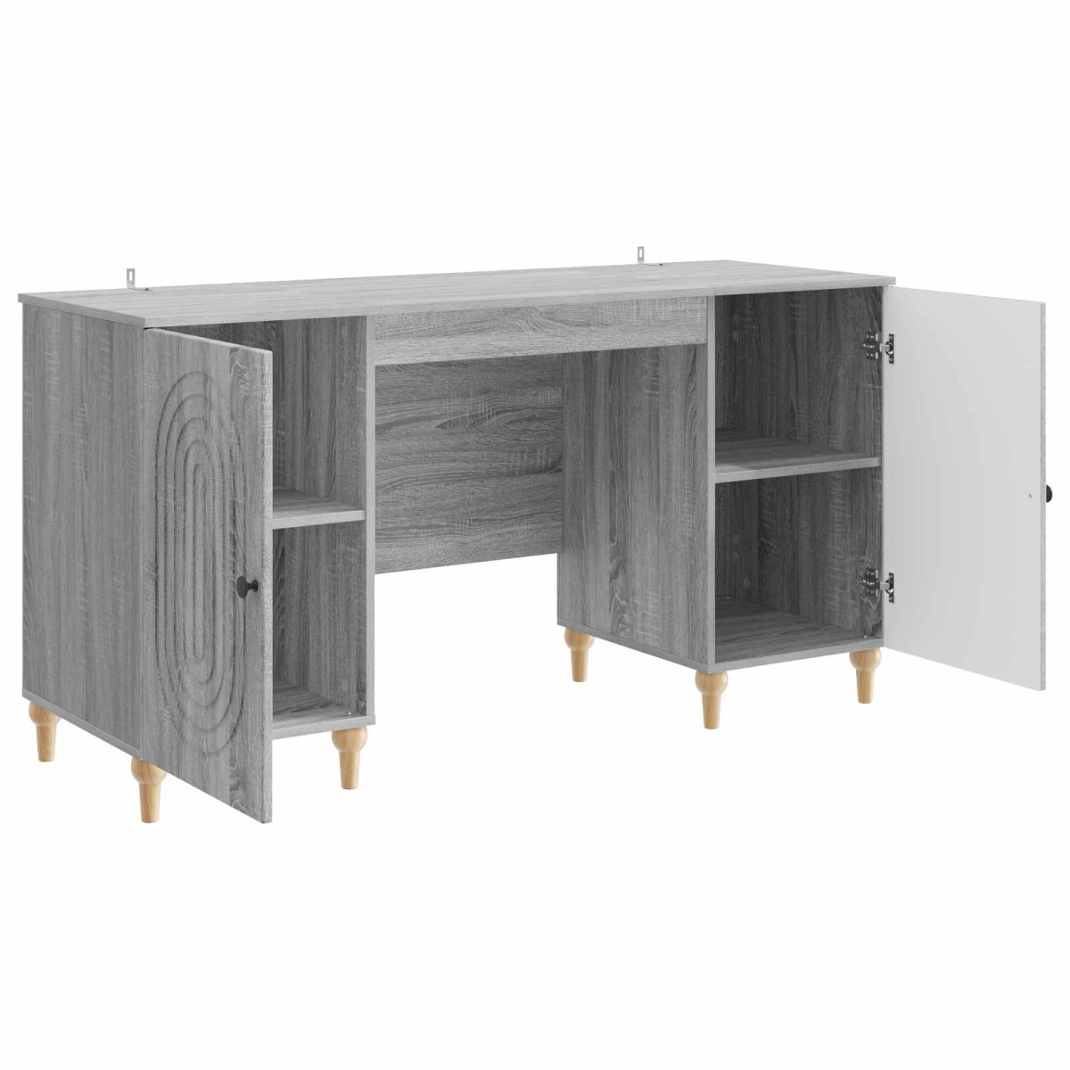 vidaXL Γραφείο Γκρι Sonoma 142,5 x 50 x 75 εκ. Επεξεργασμένο Ξύλο