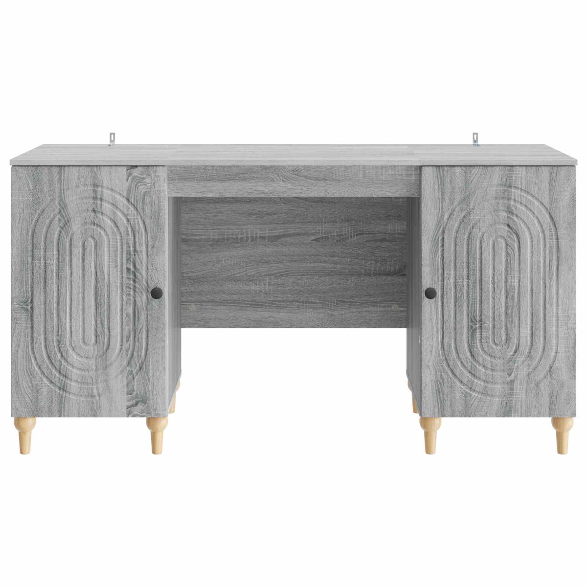 vidaXL Γραφείο Γκρι Sonoma 142,5 x 50 x 75 εκ. Επεξεργασμένο Ξύλο