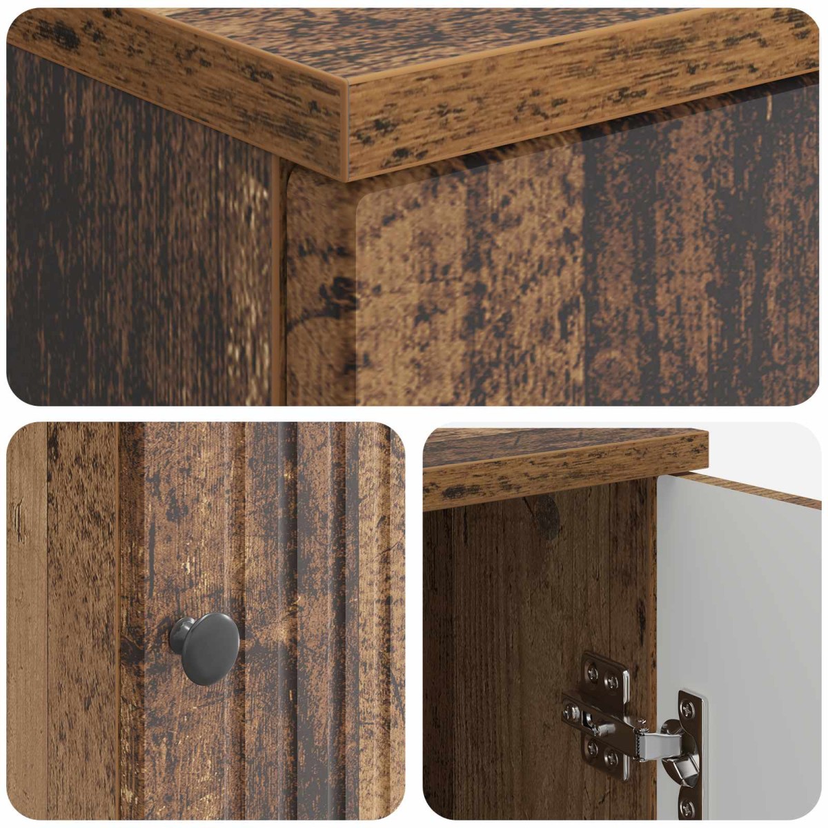 vidaXL Γραφείο Παλαιωμένο ξύλο 142,5 x 50 x 75 εκ. Επεξεργασμένο Ξύλο