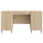 vidaXL Γραφείο Sonoma Δρυς 142,5 x 50 x 75 εκ. Επεξεργασμένο Ξύλο