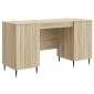 vidaXL Γραφείο Sonoma Δρυς 142,5 x 50 x 75 εκ. Επεξεργασμένο Ξύλο
