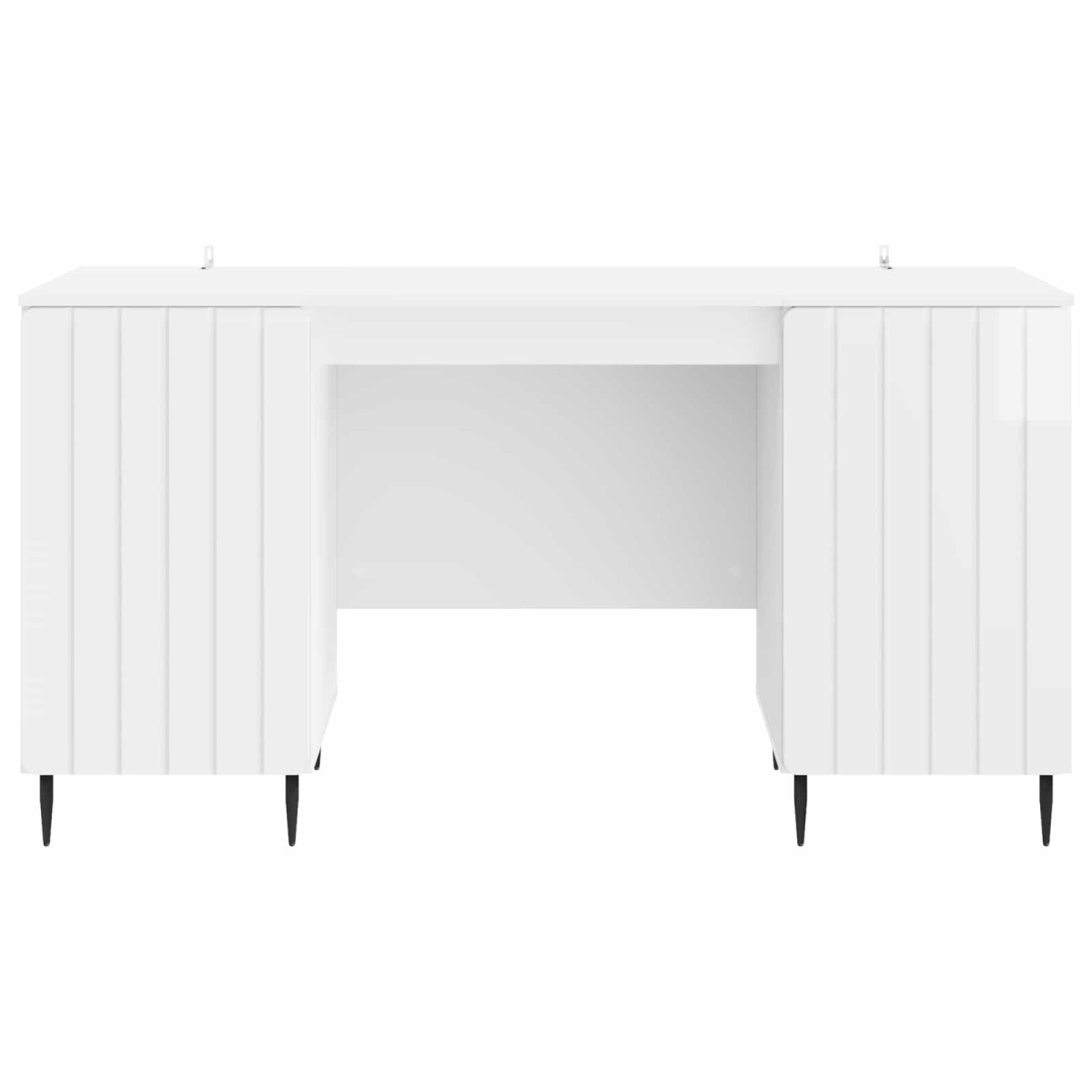 vidaXL Γραφείο Γυαλιστερό Λευκό 142,5 x 50 x 75 εκ. Επεξεργασμένο Ξύλο