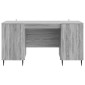 vidaXL Γραφείο Γκρι Sonoma 142,5 x 50 x 75 εκ. Επεξεργασμένο Ξύλο