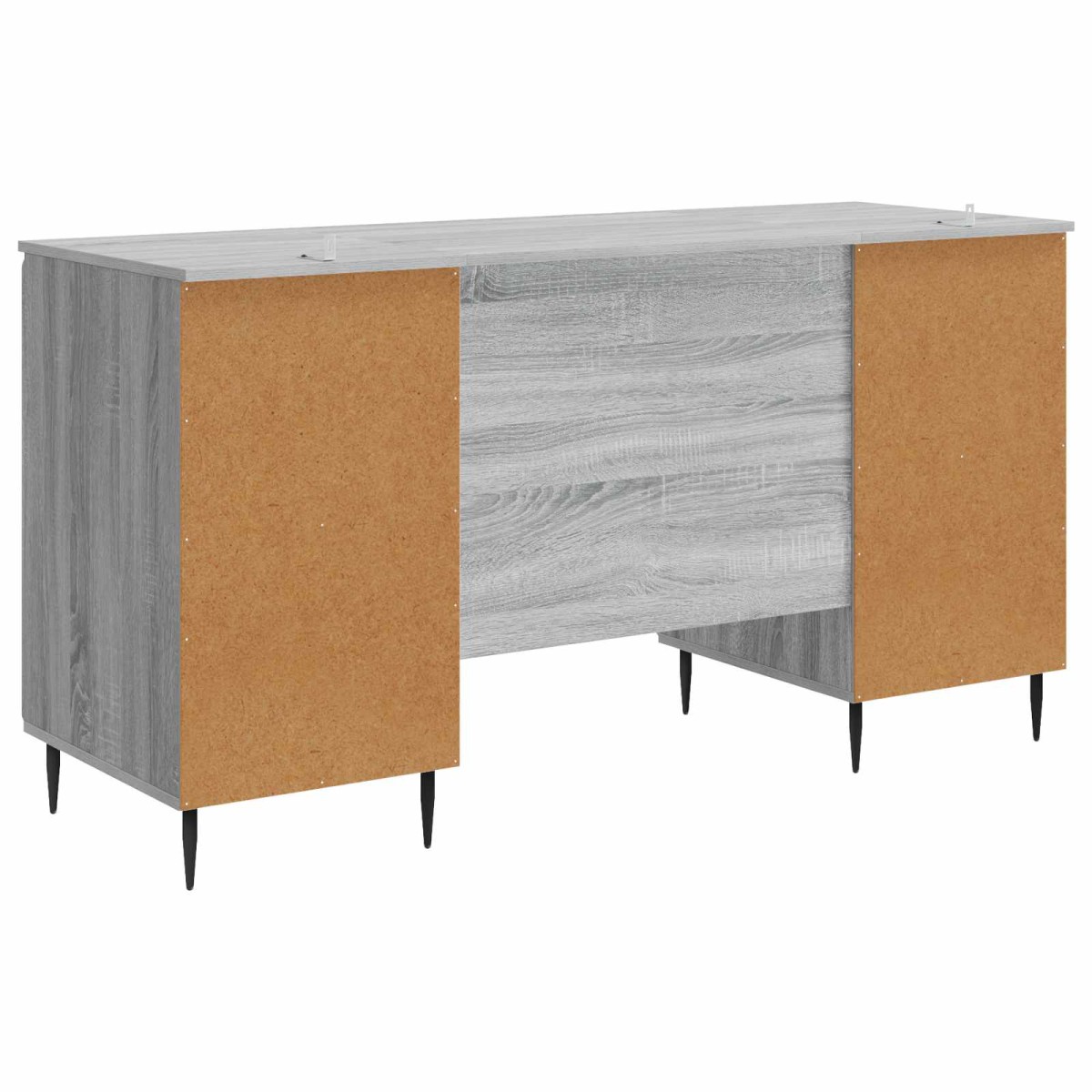 vidaXL Γραφείο Γκρι Sonoma 142,5 x 50 x 75 εκ. Επεξεργασμένο Ξύλο