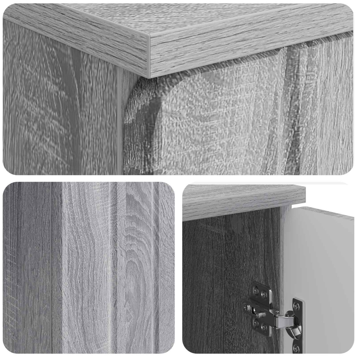 vidaXL Γραφείο Γκρι Sonoma 142,5 x 50 x 75 εκ. Επεξεργασμένο Ξύλο