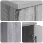 vidaXL Γραφείο Γκρι Sonoma 142,5 x 50 x 75 εκ. Επεξεργασμένο Ξύλο