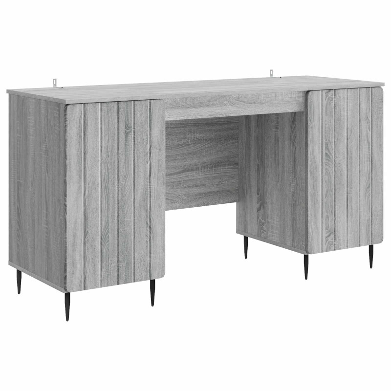 vidaXL Γραφείο Γκρι Sonoma 142,5 x 50 x 75 εκ. Επεξεργασμένο Ξύλο