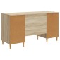 vidaXL Γραφείο Sonoma Δρυς 142,5 x 50 x 75 εκ. Επεξεργασμένο Ξύλο