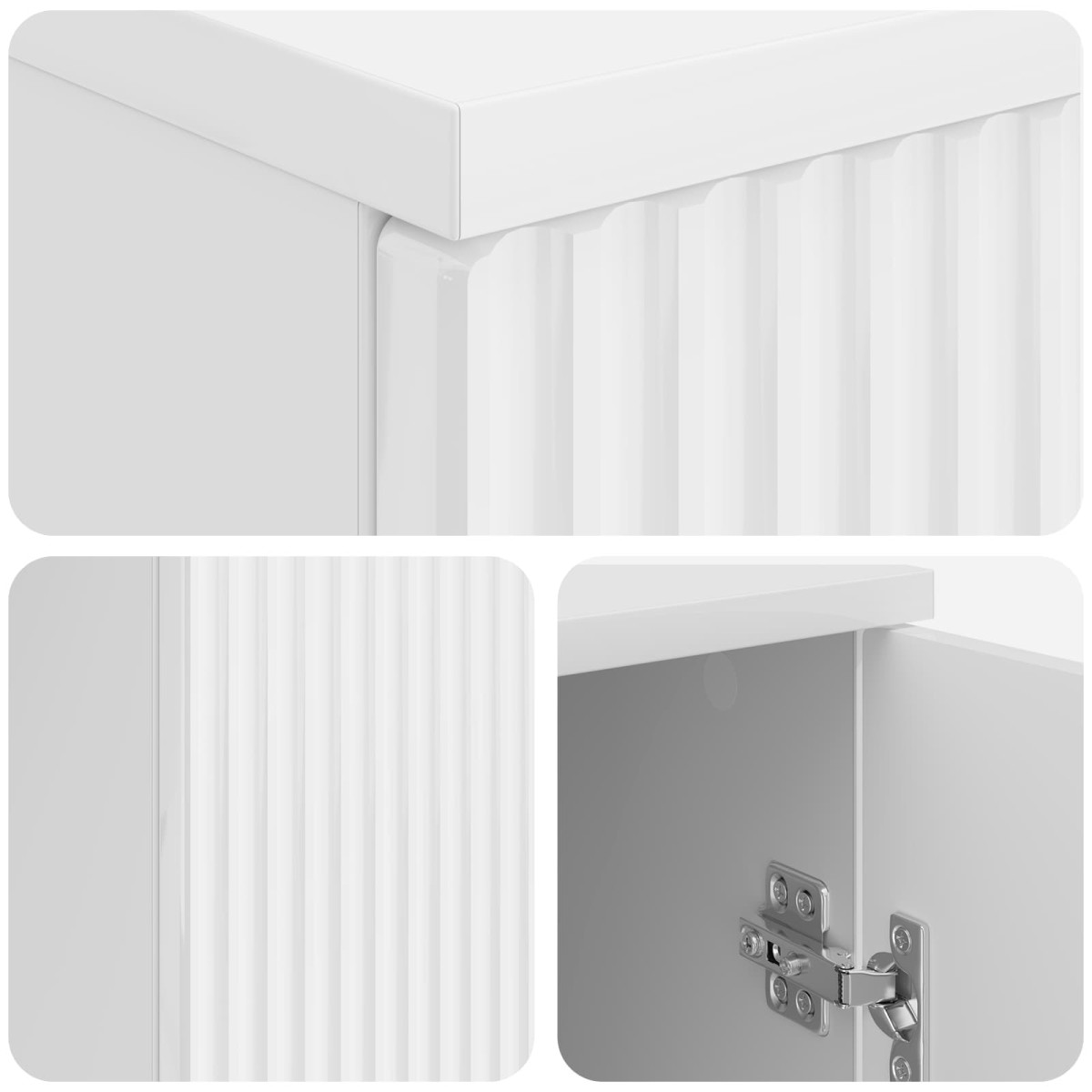 vidaXL Γραφείο Γυαλιστερό Λευκό 142,5 x 50 x 75 εκ. Επεξεργασμένο Ξύλο