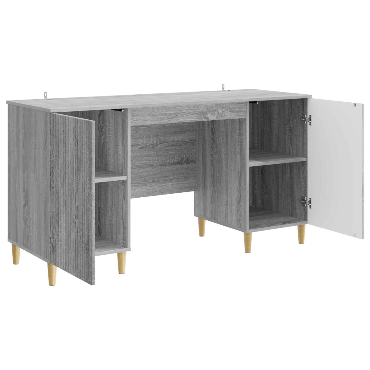 vidaXL Γραφείο Γκρι Sonoma 142,5 x 50 x 75 εκ. Επεξεργασμένο Ξύλο