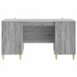 vidaXL Γραφείο Γκρι Sonoma 142,5 x 50 x 75 εκ. Επεξεργασμένο Ξύλο