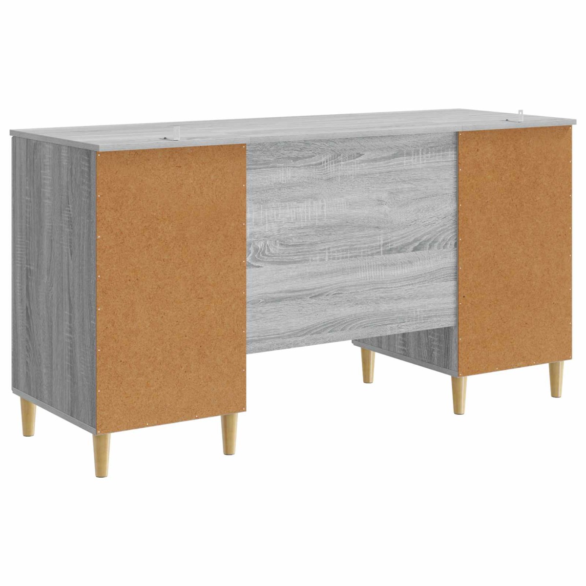 vidaXL Γραφείο Γκρι Sonoma 142,5 x 50 x 75 εκ. Επεξεργασμένο Ξύλο