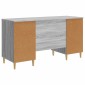 vidaXL Γραφείο Γκρι Sonoma 142,5 x 50 x 75 εκ. Επεξεργασμένο Ξύλο