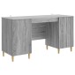 vidaXL Γραφείο Γκρι Sonoma 142,5 x 50 x 75 εκ. Επεξεργασμένο Ξύλο