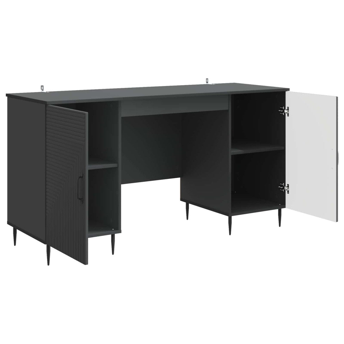 vidaXL Γραφείο Μαύρο 142,5 x 50 x 75 εκ. Επεξεργασμένο Ξύλο