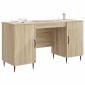 vidaXL Γραφείο Sonoma Δρυς 142,5 x 50 x 75 εκ. Επεξεργασμένο Ξύλο
