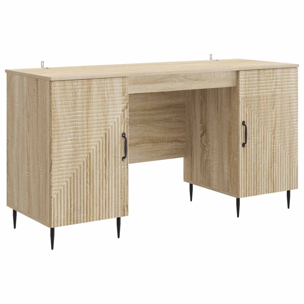 vidaXL Γραφείο Sonoma Δρυς 142,5 x 50 x 75 εκ. Επεξεργασμένο Ξύλο
