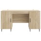 vidaXL Γραφείο Sonoma Δρυς 142,5 x 50 x 75 εκ. Επεξεργασμένο Ξύλο