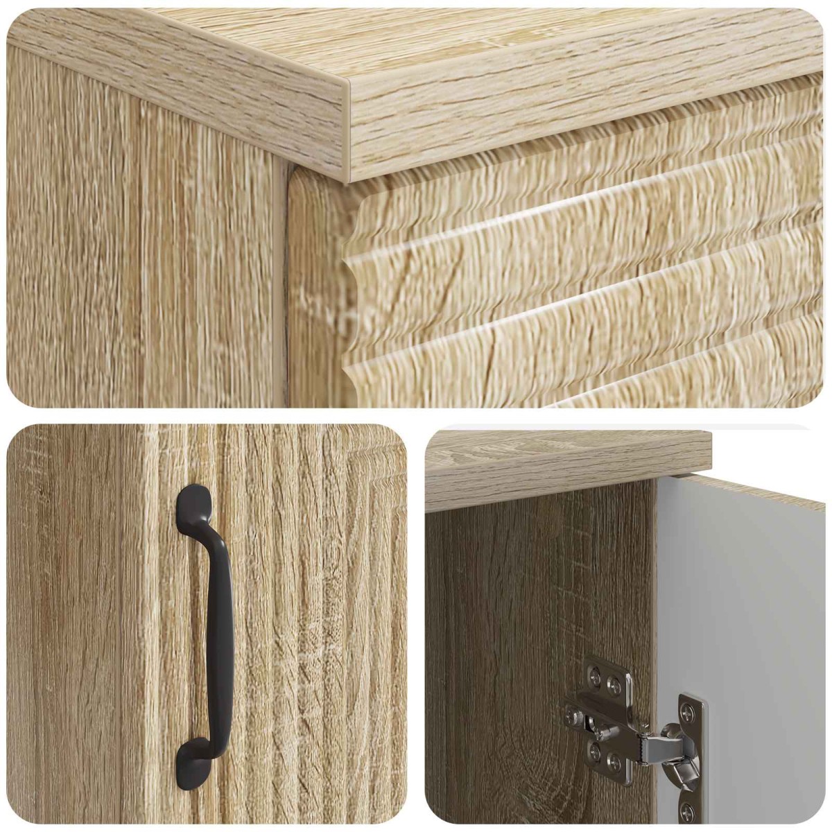 vidaXL Γραφείο Sonoma Δρυς 142,5 x 50 x 75 εκ. Επεξεργασμένο Ξύλο