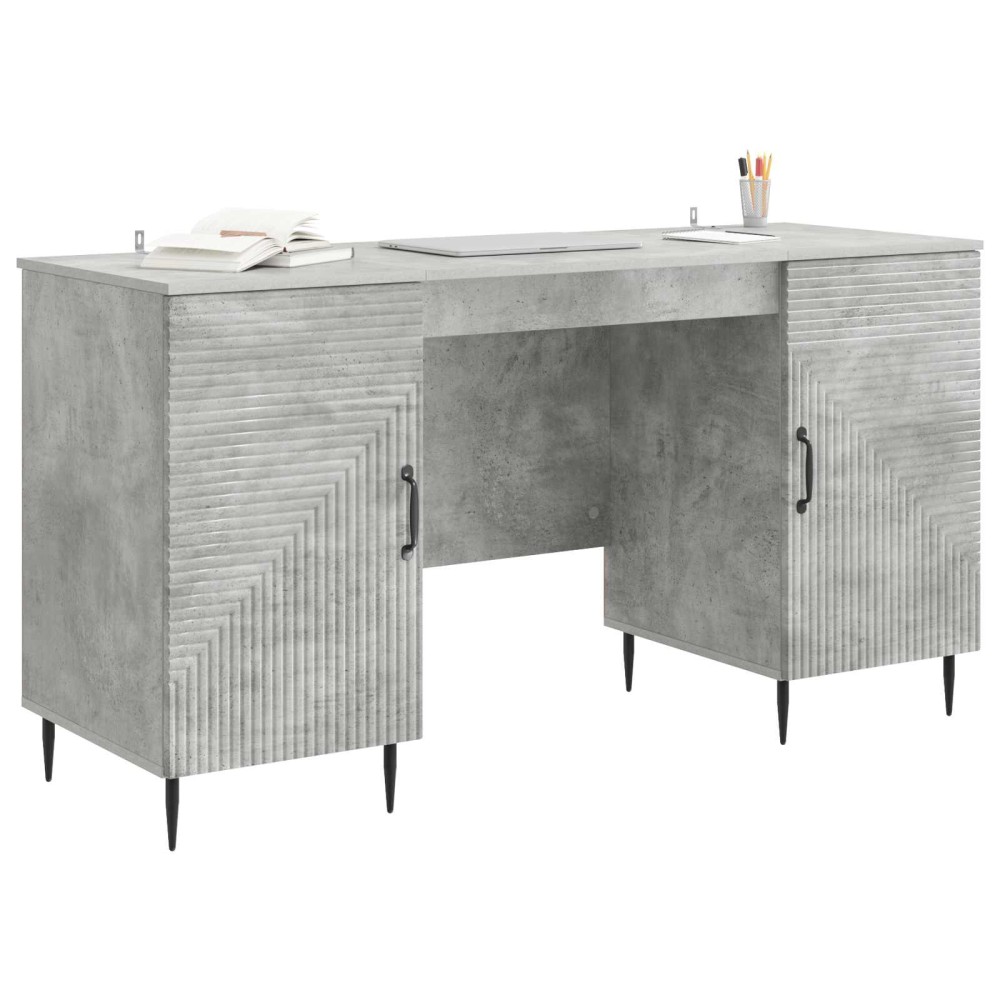 vidaXL Γραφείο Γκρι Σκυροδέματος 142,5 x 50 x 75 εκ.