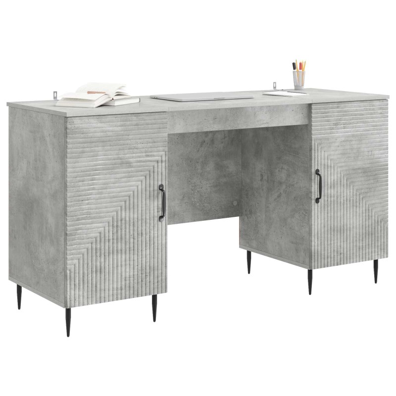 vidaXL Γραφείο Γκρι Σκυροδέματος 142,5 x 50 x 75 εκ.