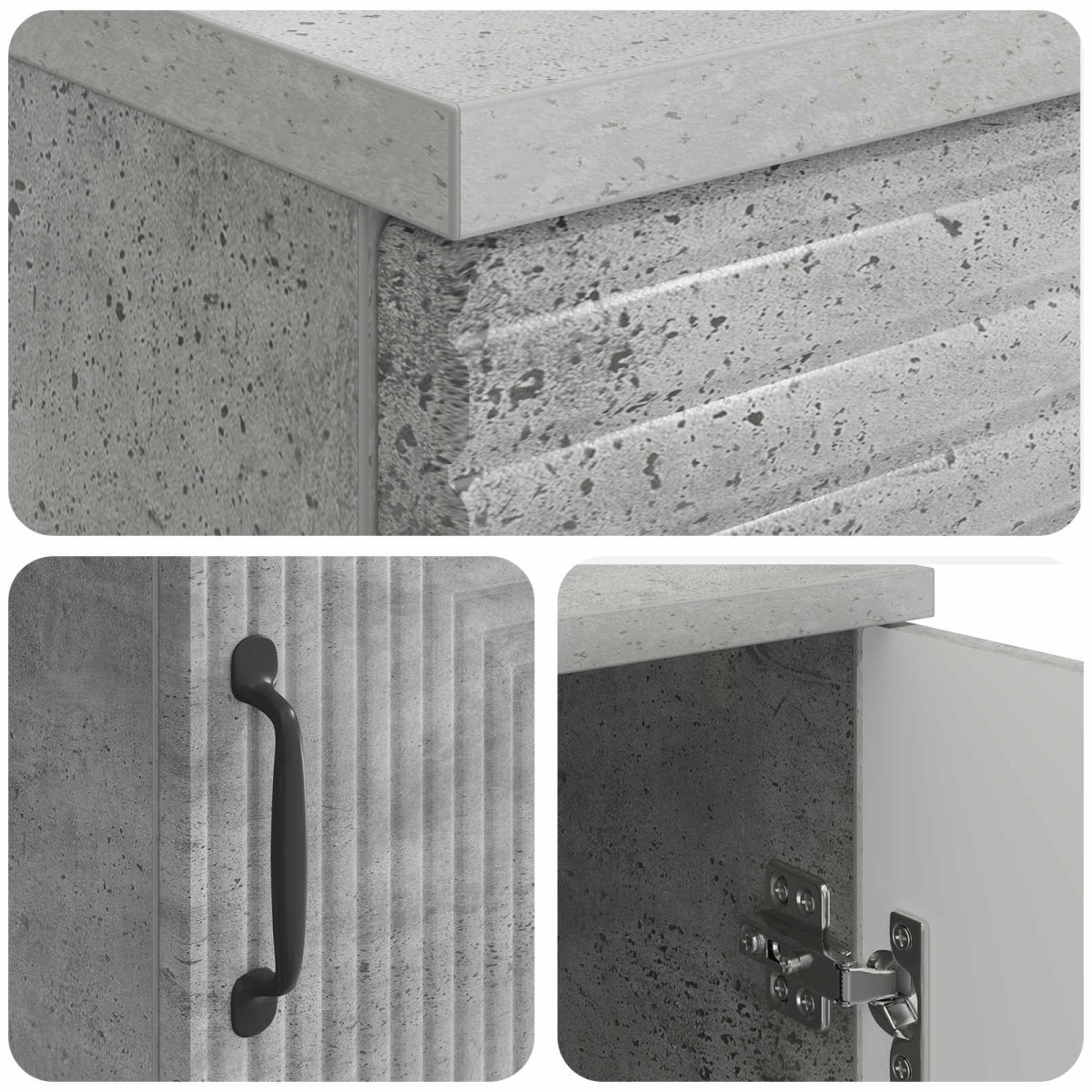 vidaXL Γραφείο Γκρι Σκυροδέματος 142,5 x 50 x 75 εκ.