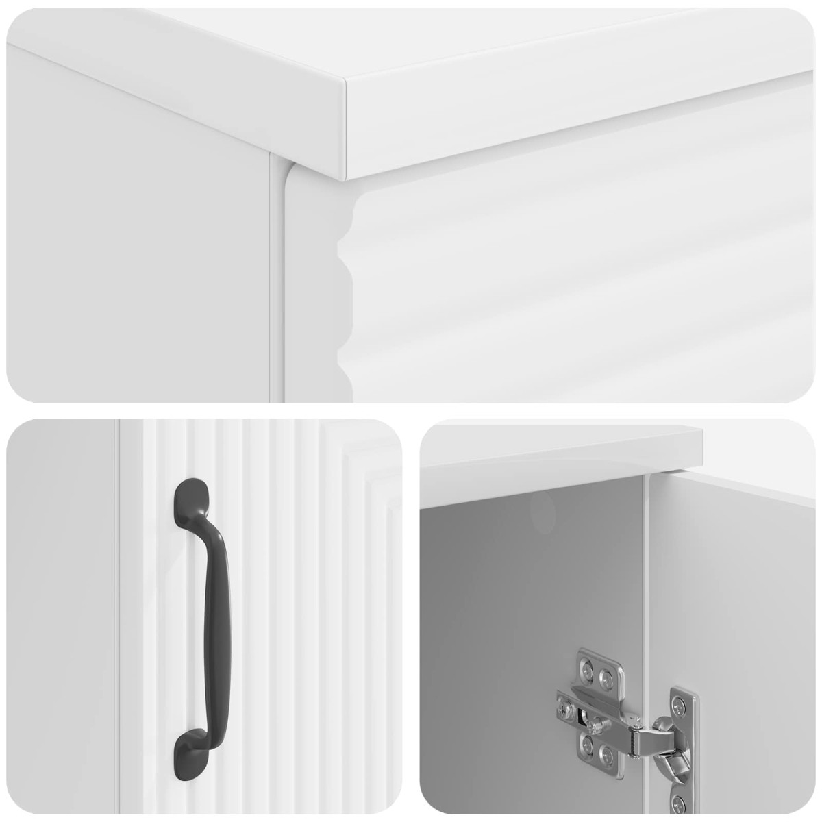 vidaXL Γραφείο Γυαλιστερό Λευκό 142,5 x 50 x 75 εκ. Επεξεργασμένο Ξύλο