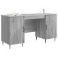 vidaXL Γραφείο Γκρι Sonoma 142,5 x 50 x 75 εκ. Επεξεργασμένο Ξύλο