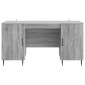 vidaXL Γραφείο Γκρι Sonoma 142,5 x 50 x 75 εκ. Επεξεργασμένο Ξύλο