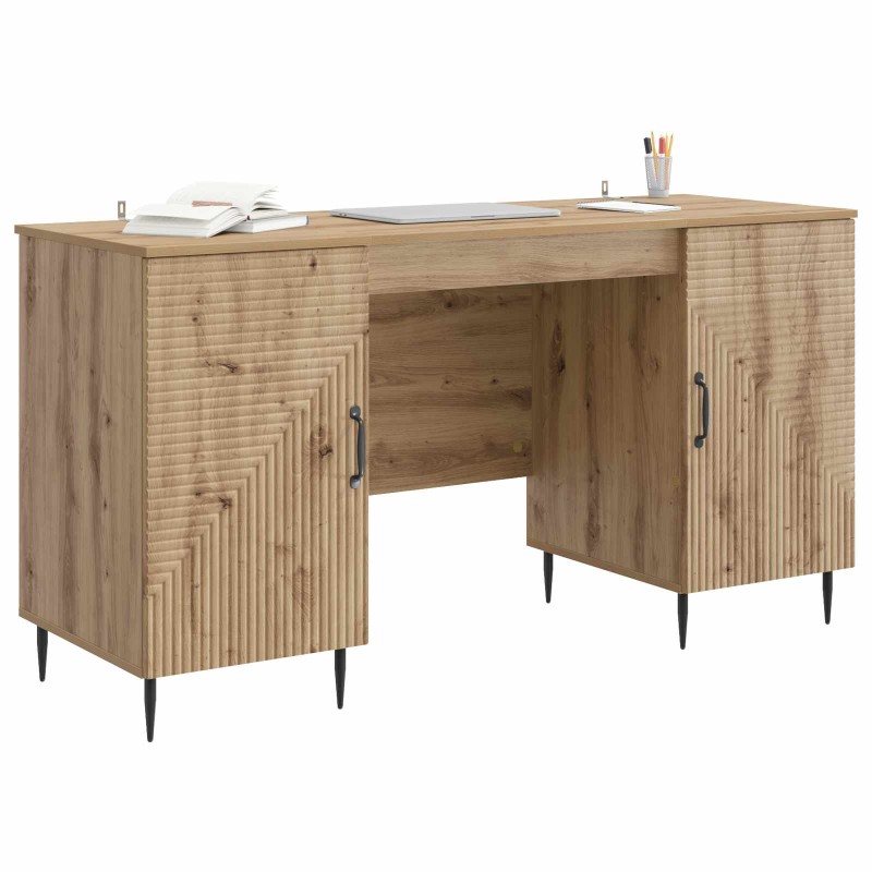 vidaXL Γραφείο Artisan Δρυς 142,5 x 50 x 75 εκ. Επεξεργασμένο Ξύλο