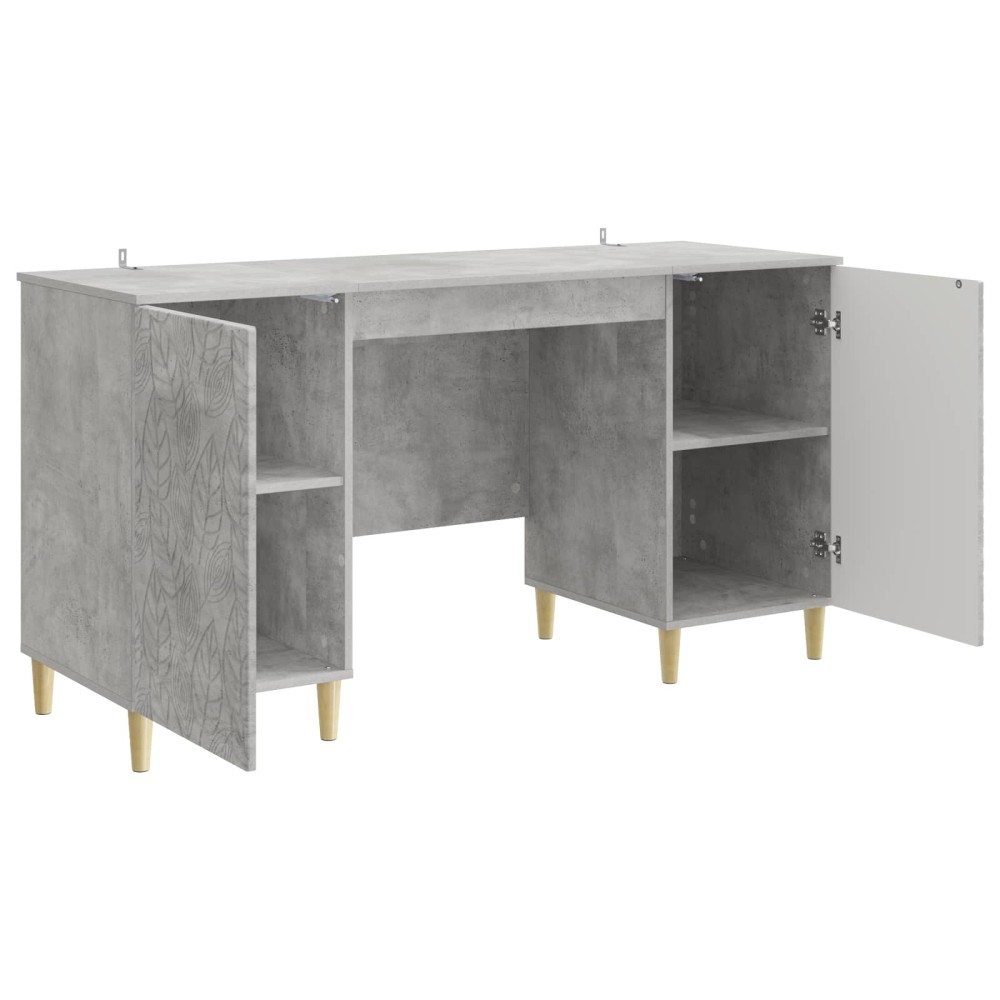 vidaXL Γραφείο Γκρι Σκυροδέματος 142,5 x 50 x 75 εκ.