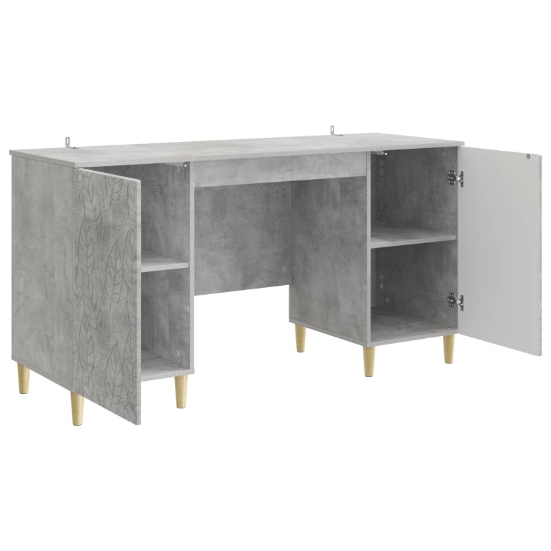 vidaXL Γραφείο Γκρι Σκυροδέματος 142,5 x 50 x 75 εκ.